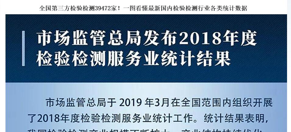 第三方檢驗檢測39472家！一圖看懂新國內檢驗檢測行業(yè)各類(lèi)統計數據